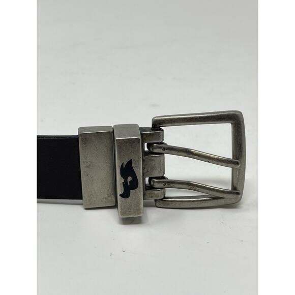 Tony Hawk Leather Belt Small 22" - 24" Boys Small Buckel Double Prong Reversible - Picture 10 of 10